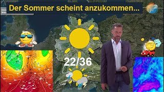 Sommer scheint anzukommen OmegaLage Gewitter SamstagSonntag Wettervorhersage 2431072024 [upl. by Tiernan]