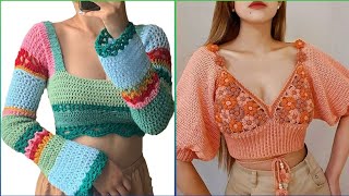 ELEVATE CROCHET TOP DESIGNSIDEAS PARA TOP DE GANCHILLO [upl. by Casimir831]