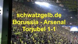 Borussia Dortmund  Arsenal Torjubel 11 Westfalenstadion schwatzgelbdevideo Atmosphere Stimmung BVB [upl. by Adnak]