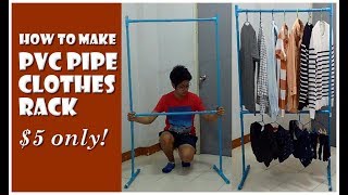 DIY PVC Clothes Rack [upl. by Terrijo854]