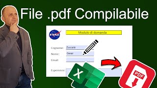 EM 203 Creare un file pdf COMPILABILE con Excel  PdfEscape Gratis 100 per inviarlo con firma [upl. by Anjali]