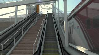 Future Airport TRAX to FrontRunner Transfer Station Animation [upl. by Dode]