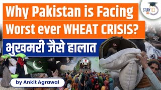 Pakistan wheat shortage People fight over flour sacks in markets  UPSC [upl. by Yahsed926]