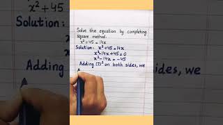 Completing Square Method Class 10 shorts [upl. by Ellga]