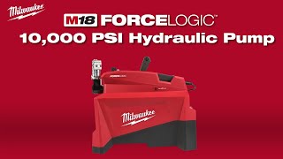 Milwaukee® M18™ FORCE LOGIC™ 10000 PSI Hydraulic Pump [upl. by Nyrrad]