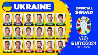 UKRAINE OFFICIAL SQUAD EURO 2024  UKRAINE 26 MAN SQUAD DEPTH FOR UEFA EURO 2024 [upl. by Nevins]