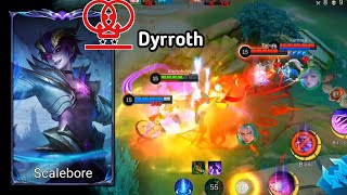 B21 Review Skin Basic Dyrroth mobile legend [upl. by Amhsirak558]