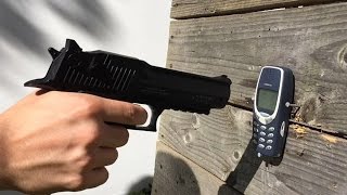 Nokia 3310 VS 16 Shots Double Action C02 BB GUN [upl. by Anas]