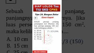 Soal Tipe 24 No 6 Tes TIU CPNS BANGUN DATAR Shorts [upl. by Gaiser]