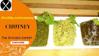 CHUTNEY  3 chutney recipe  Keri timatar imli karri patta  The kitchen expert [upl. by Oiratnom]