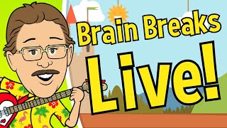 Brain Breaks Laughs and Smiles  Jack Hartmann LIVE [upl. by Shu]