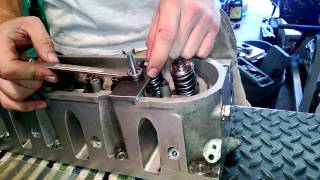 Valve Spring Install  LQ4 Build  MTi 862 Heads [upl. by Aicenek]