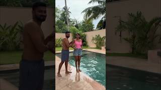 How Did She Not Get Wet😳 ft aadumayy shorts funny couple challenge [upl. by Gonta]