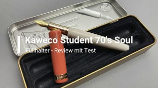 Kaweco Student Füllhalter 70s Soul  Review Deutsch [upl. by Ahsimit]