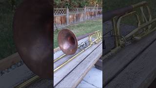 Restoring an OLD Getzen Trombone brass copper music restoration [upl. by Ettenotna]