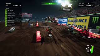 Zach Osborne Las Vegas Supercross Sam Boyd Stadium  Monster Energy Supercross video game [upl. by Ecinhoj]