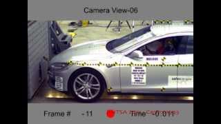 2013 Tesla Model S AllElectric PlugIn NHTSA Frontal Impact NHTSA Five Star Car [upl. by Eigla52]