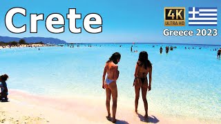 Greece 4K  Elafonissi Beach  Island of Crete 2023 [upl. by Von]