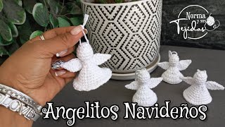 Angelitos a crochet para navidad navidadcrochet recuerdosnorma [upl. by Craner49]