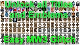 NEW MW3 Unlock ALL Titles and Emblems Glitch Temporary [upl. by Akiner]