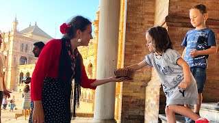 The best flamenco ever Spanish Street Music Flamenco at Plaza de Espana Seville Spain [upl. by Enaed]