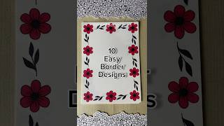 10 Easy front page design for school projects and idea note journals  Aesthetic Girl shorts howto [upl. by Ssac]