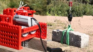 Lego Motor Lifts a Rock 88kg195lb [upl. by Carilyn483]