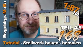 Folge 168  Modellbahn Tutorial  Stellwerk Bienenmühle bemalen Teil 45  DR 187 H0  Deutsch [upl. by Frants]