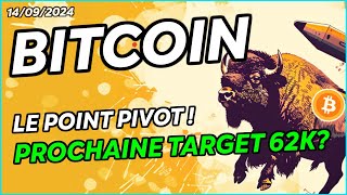 BITCOIN LE POINT PIVOT  🔥PROCHAINE TARGET 62000 🚀 [upl. by Einehpets]