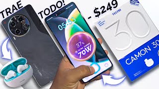 TECNO CAMON 30 El Más COMPLETO por Menos de 249 Una Locura Review  Unboxing [upl. by Ardiek]