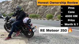 Royal Enfield Meteor 350 E20 Real Ownership Review  4000 kms  Pros amp Cons 2023  24 [upl. by Nerahs]