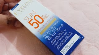 eveline cosmetics sun screen spf50 Uva uvb protection reviewsunscreen for winters must for makeup [upl. by Lyred885]