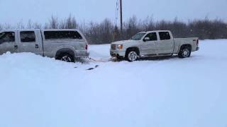 Gmc denali 1500 pulls out ford f250 [upl. by Stilwell]