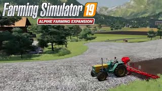 Alpine Farming Lets Play Episode 9  Farming Simulator 19  Using a Weeder as a Seeder [upl. by Thorman]