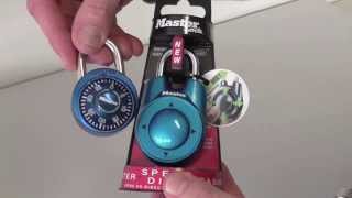 Masterlock Speed Dial Unboxing Demonstration and How To Change Combination 1500iD [upl. by Faunie602]