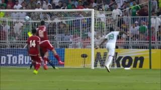 AlMuwallad scores an amazing volley in World Cup qualifier [upl. by Patty]