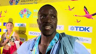 Letsile Tebogo Reacts to Botswanas 4x4 World Relays Win Talks 200m World Record Potential [upl. by Reina]