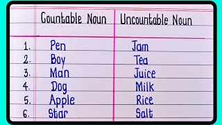 Countable and Uncountable noun  English Grammar  Countable uncountable nouns [upl. by Enenej]