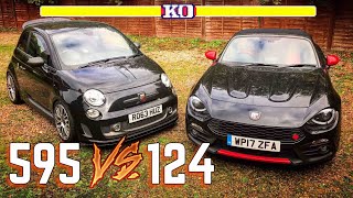 2017 Abarth 124 Spider Review VS Abarth 595 Review  Which Is Better [upl. by Tawnya]