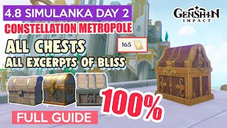 How to 48 ALL CHESTS amp EXCERPTS OF BLISS DAY 2  Simulanka 100 FULL GUIDE【 Genshin Impact 】 [upl. by Horter655]