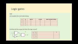 Q18 KS3 Computer Science  LOGIC GATES [upl. by Ameekahs]