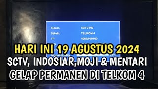 Update SCTV Indosiar gelap di Telkom 4  EMTEK group gelap di Telkom 4 terbaru 2024 [upl. by Issac681]