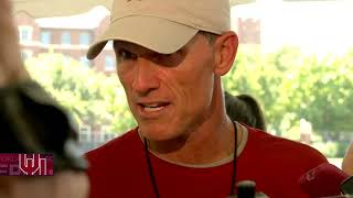 OU Football Camp Update Brent Venables high on his defense [upl. by Cord655]