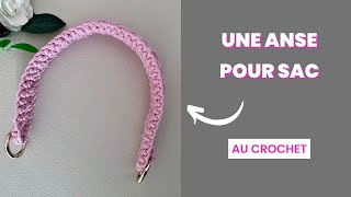 Une anse pour sac au crochet facile à réaliser [upl. by Garda]