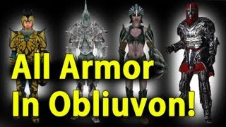 Elder Scrolls Oblivion All Armor  DLC in 5 Minutes [upl. by Airoled]