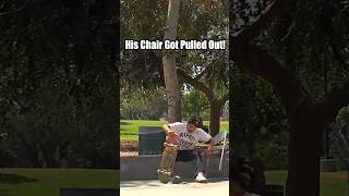 Chair Pulled Out Prank 😂 JoeySalads Pranks Shorts [upl. by Ariajaj797]