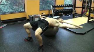 Swiss Ball Supine Lateral Ball Roll I [upl. by Aserehs]