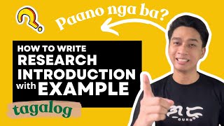 PAANO SUMULAT NG RESEARCH INTRODUCTION 2  WITH EXAMPLE  Deficiency Model [upl. by Zetnom]