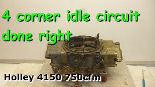 How to porperly modify the idle circuit in holley 4150 double pumper 4 barrel carbs 750 cfm [upl. by Peggy]