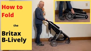 How to Fold the Britax BLively 3Wheel Stroller [upl. by Hpeseoj]